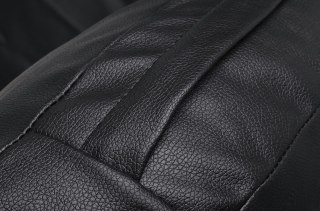 King Home Fotel wiszący BUBBLE poduszka czarna - korpus akryl, poduszka ekoskóra