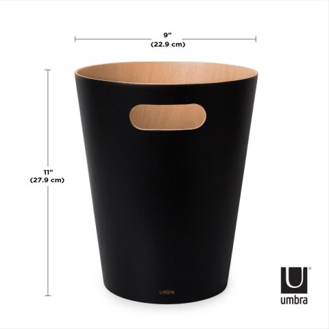 Umbra UMBRA kosz na śmieci WOODROW - czarny