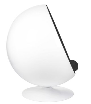 King Home Fotel BALL biało-czarny - włókno szklane