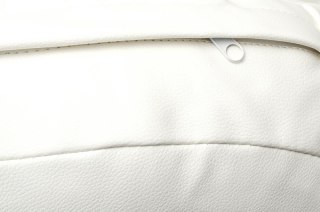 King Home Fotel BUBBLE STAND poduszka biała - podstawa chrom, korpus akryl, poduszka ekoskóra