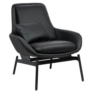 King Home Fotel LAZY czarny ekoskóra - podstawa czarna