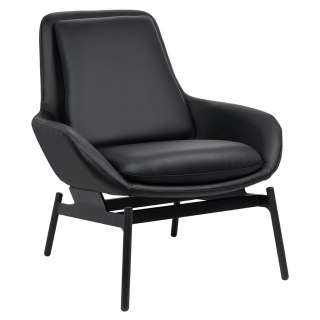 King Home Fotel LAZY czarny ekoskóra - podstawa czarna