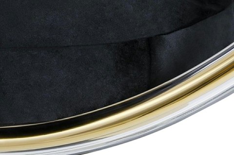 King Home Fotel wiszący BUBBLE GOLD VELVET poduszka czarna