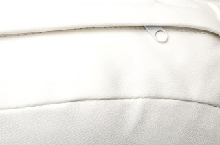 King Home Fotel wiszący BUBBLE poduszka biała - korpus akryl, poduszka ekoskóra