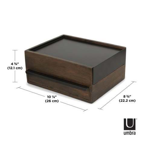 Umbra UMBRA pojemnik na biżuterię STOWIT -czarny,orzech