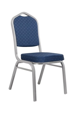 King Home Krzesło bankietowe / konferencyjne ARES niebieske / srebrne