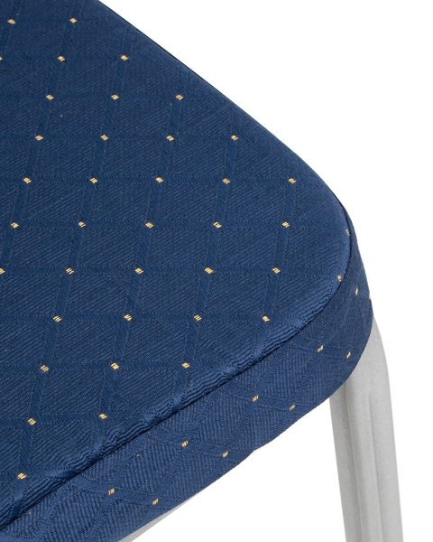 King Home Krzesło bankietowe / konferencyjne ARES niebieske / srebrne