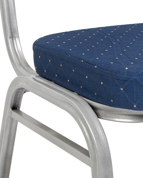 King Home Krzesło bankietowe / konferencyjne ARES niebieske / srebrne