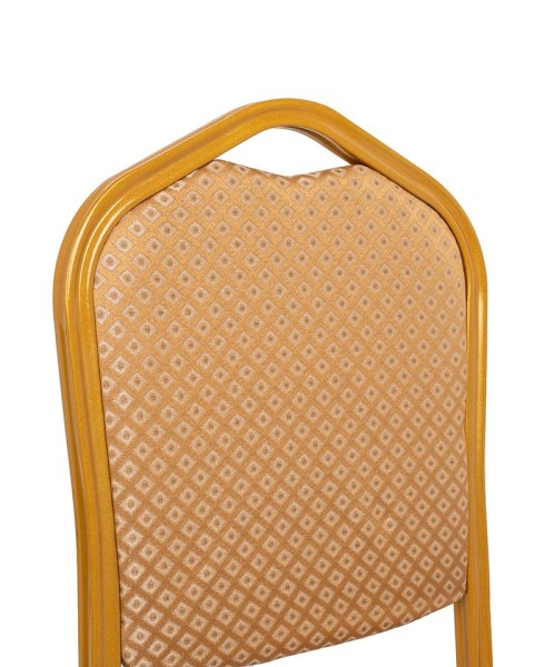 King Home Krzesło bankietowe / konferencyjne HERA beżowe / złote