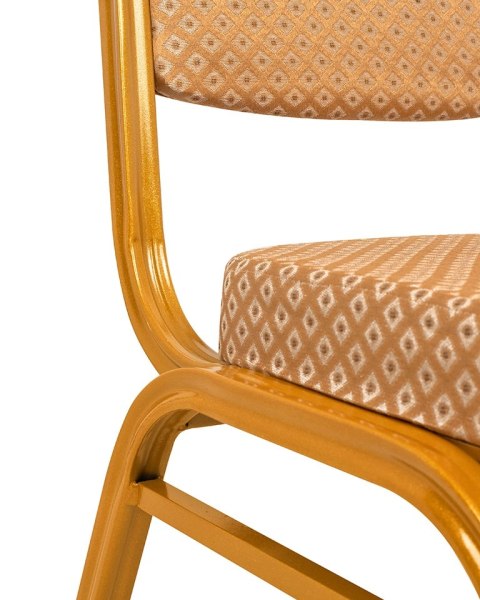 King Home Krzesło bankietowe / konferencyjne HERA beżowe / złote