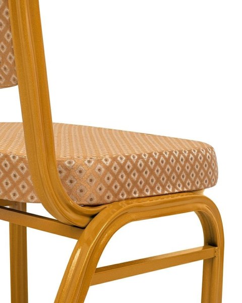 King Home Krzesło bankietowe / konferencyjne HERA beżowe / złote