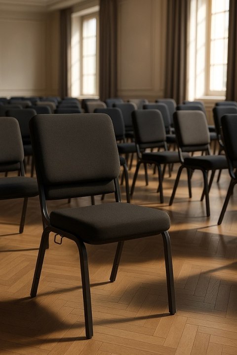 King Home Krzesło bankietowe / konferencyjne SAMOS czarne