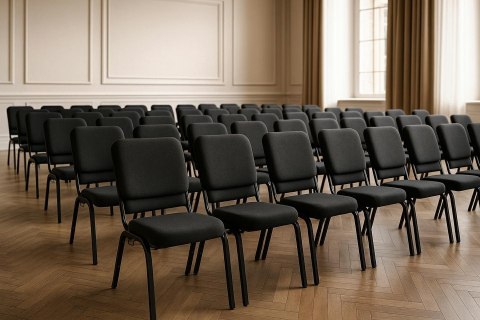 King Home Krzesło bankietowe / konferencyjne SAMOS czarne