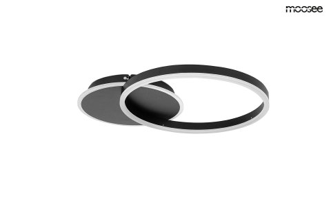 Moosee MOOSEE lampa sufitowa / plafon RINGS 2 czarna