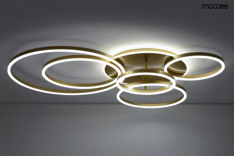 Moosee MOOSEE lampa sufitowa / plafon RINGS 6 złota