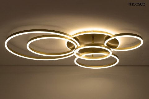 Moosee MOOSEE lampa sufitowa / plafon RINGS 6 złota