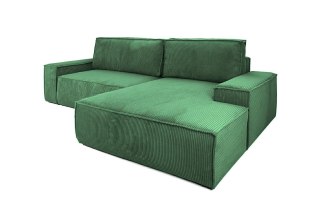 King Home Narożnik PILLOW M prawy z funkcją spania zielony