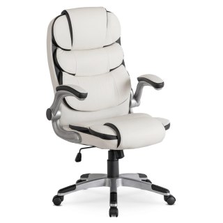 Fotel Biurowy LIVERPOOL Obrotowy Biały Ekoskóra Nowoczesny