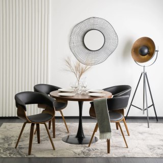 Krzesło OHIO z Ekoskóry Czarne Sklejka Gięta