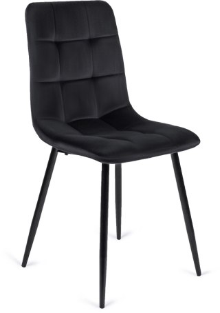 Krzesło PERU Czarne Welurowe