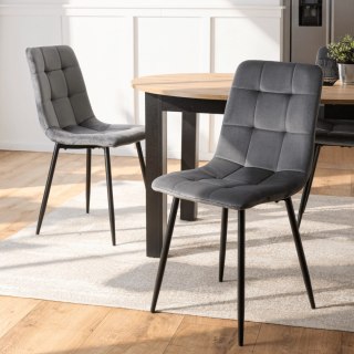 Krzesło PERU Szare Welurowe