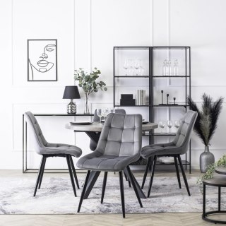 Krzesło RIO Szare Welurowe