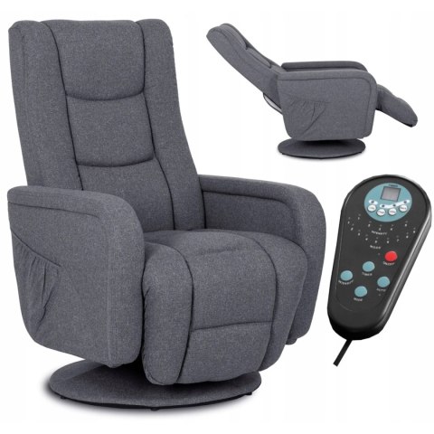 Fotel Masujący Obrotowy SPIKE 2 Ciemnoszary