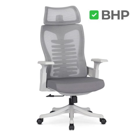 Fotel Biurowy Ergonomiczny Obrotowy CARET 2 Wentylowany Szary Nowoczesny