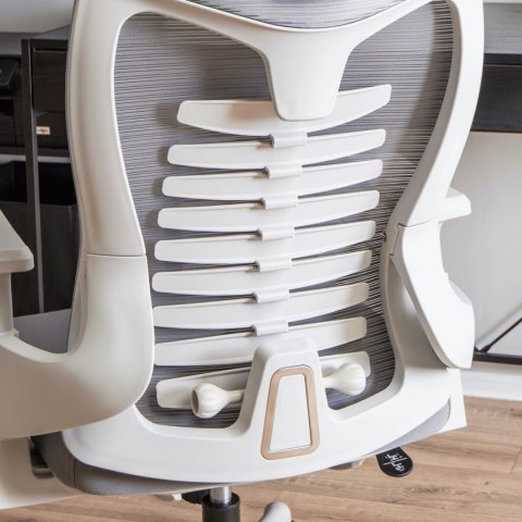 Fotel Biurowy Ergonomiczny Obrotowy CARET 2 Wentylowany Szary Nowoczesny