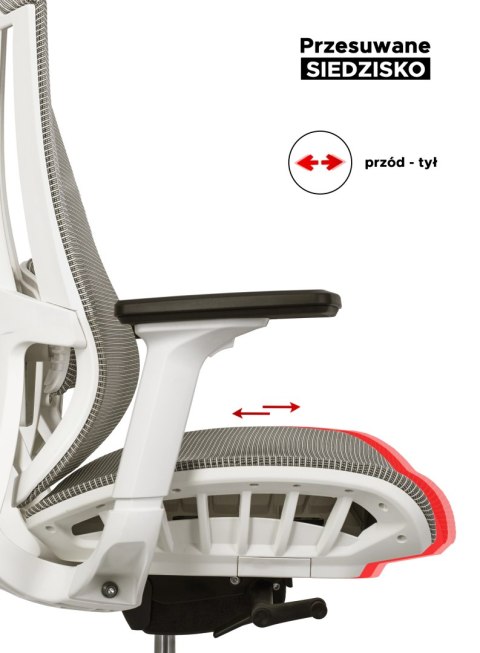 Fotel Biurowy Ergonomiczny Obrotowy SKY Beżowy Nowoczesny