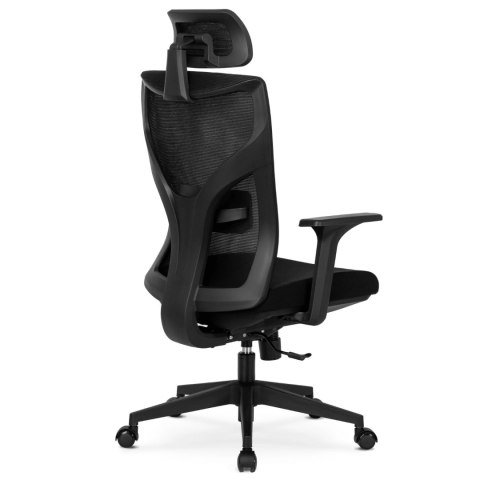 Fotel Obrotowy SPIRAL Ergonomiczny Czarny