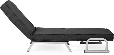 Fotel Rozkładany BART Wypoczynkowy Czarny do Spania Leżanka Nowoczesny