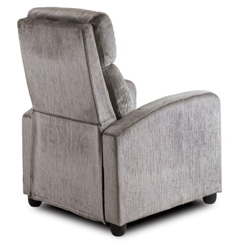 Fotel Rozkładany DANNY Szary Welurowy