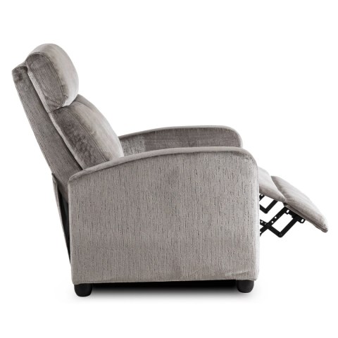 Fotel Rozkładany DANNY Szary Welurowy