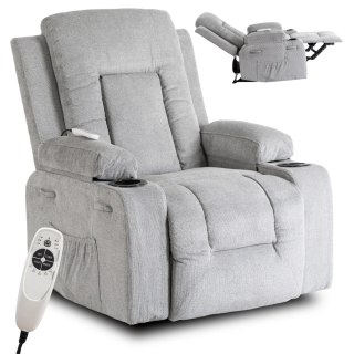 Fotel Rozkładany Masujący BOX 2 Szary