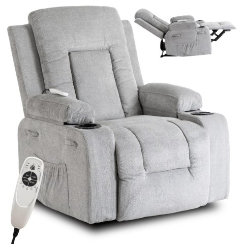 Fotel Rozkładany Masujący BOX 2 Szary