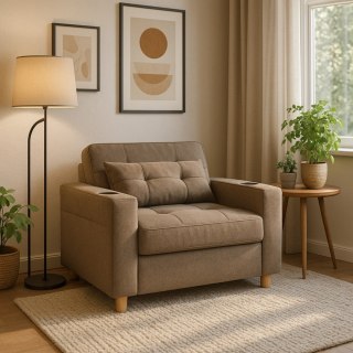 Fotel Rozkładany SOLOR Beżowy
