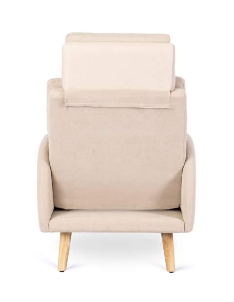 Fotel Wypoczynkowy HENRY z Podnóżkiem Beżowy