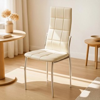 Krzesło MOLLY Beżowe Ekoskóra