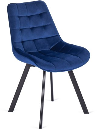Krzesło RICK Granatowe Welurowe