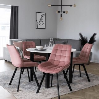 Krzesło RICK Różowe Welurowe