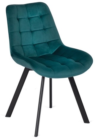 Krzesło RICK Turkusowe Welurowe