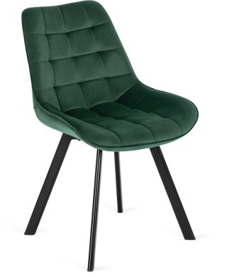 Krzesło RICK Zielone Welurowe