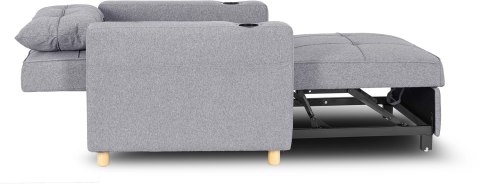 Fotel do Spania SOLOR Rozkładany Amerykanka Szary Nowoczesny