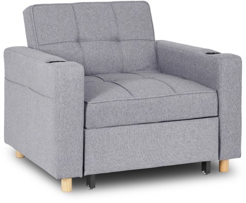 Fotel do Spania SOLOR Rozkładany Amerykanka Szary Nowoczesny