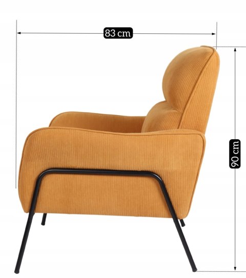 Fotel Wypoczynkowy ALBERTO Musztardowy