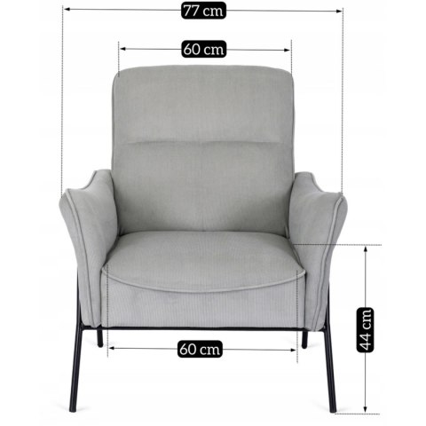 Fotel Wypoczynkowy ALBERTO Szary