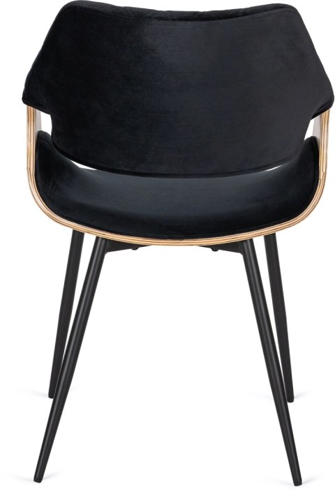 Krzesło DAKOTA Czarne/Dąb Złoty Welurowe