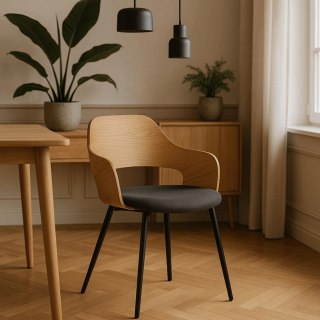 Krzesło ORBI Dąb Złoty/Czarne