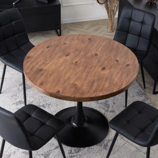 Stół LINO 100 cm Dąb Rustykalny/Czarny